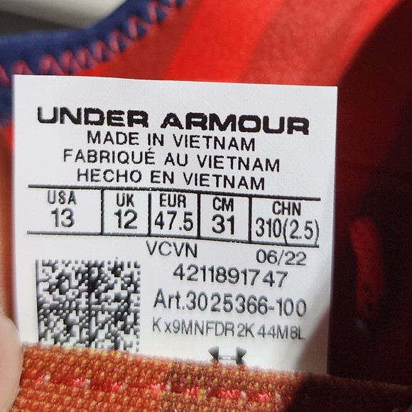 Under Armour Spotlight Lux LE MC USA Stars Football Cleats Men\'s 13 3025366-100 main image 4